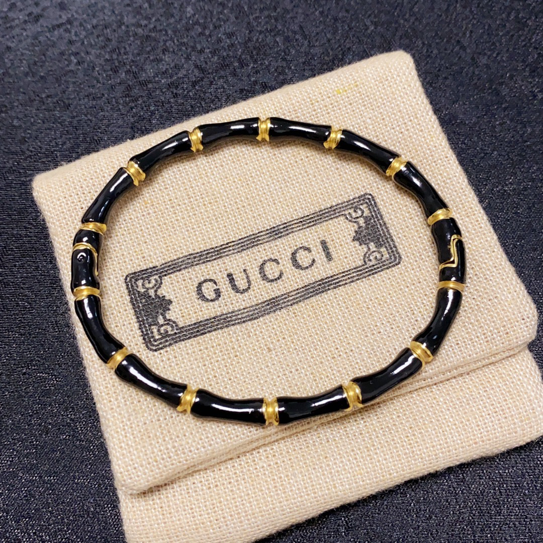 Gucci black bamboo bracelet