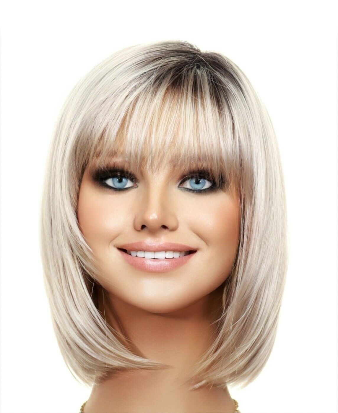 Mid-length Layered Straight Wig