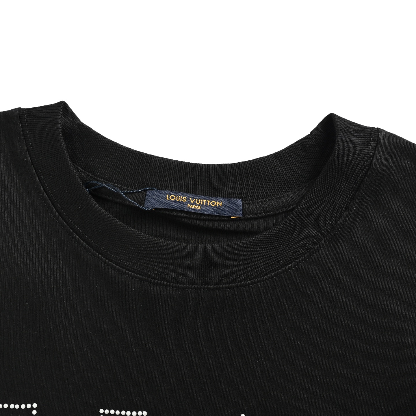 Louis Vuitton 25ss pearl hot diamond logo reflective letter print short sleeve