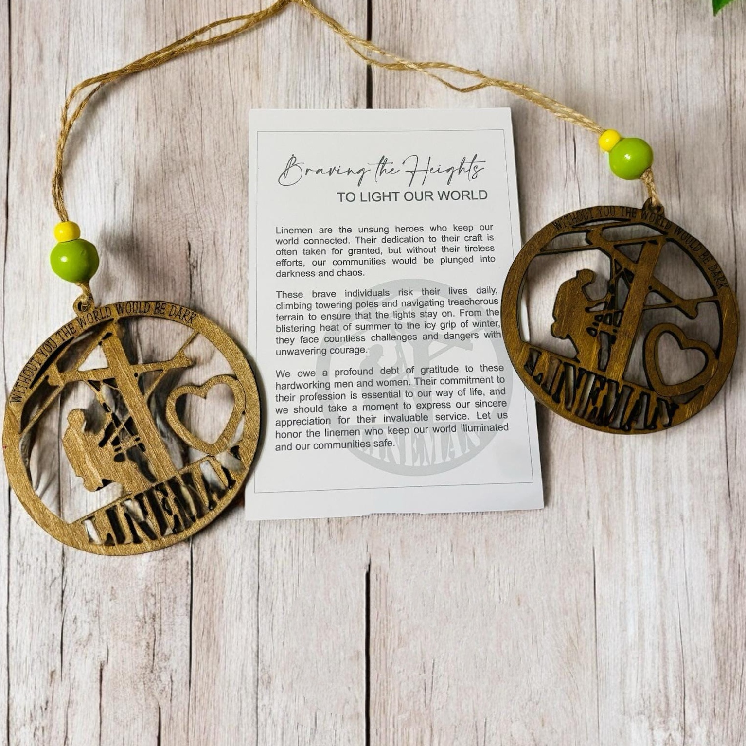 👨‍🏭Lineman Christmas Ornament | Linesman Keepsake