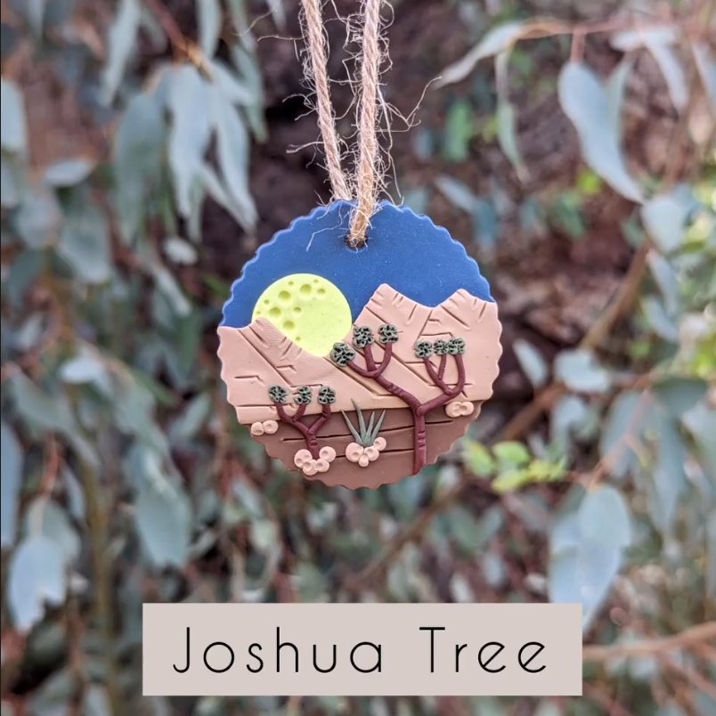 🔥On Sale🔥Handmade National Park Clay Holiday Tree Ornaments