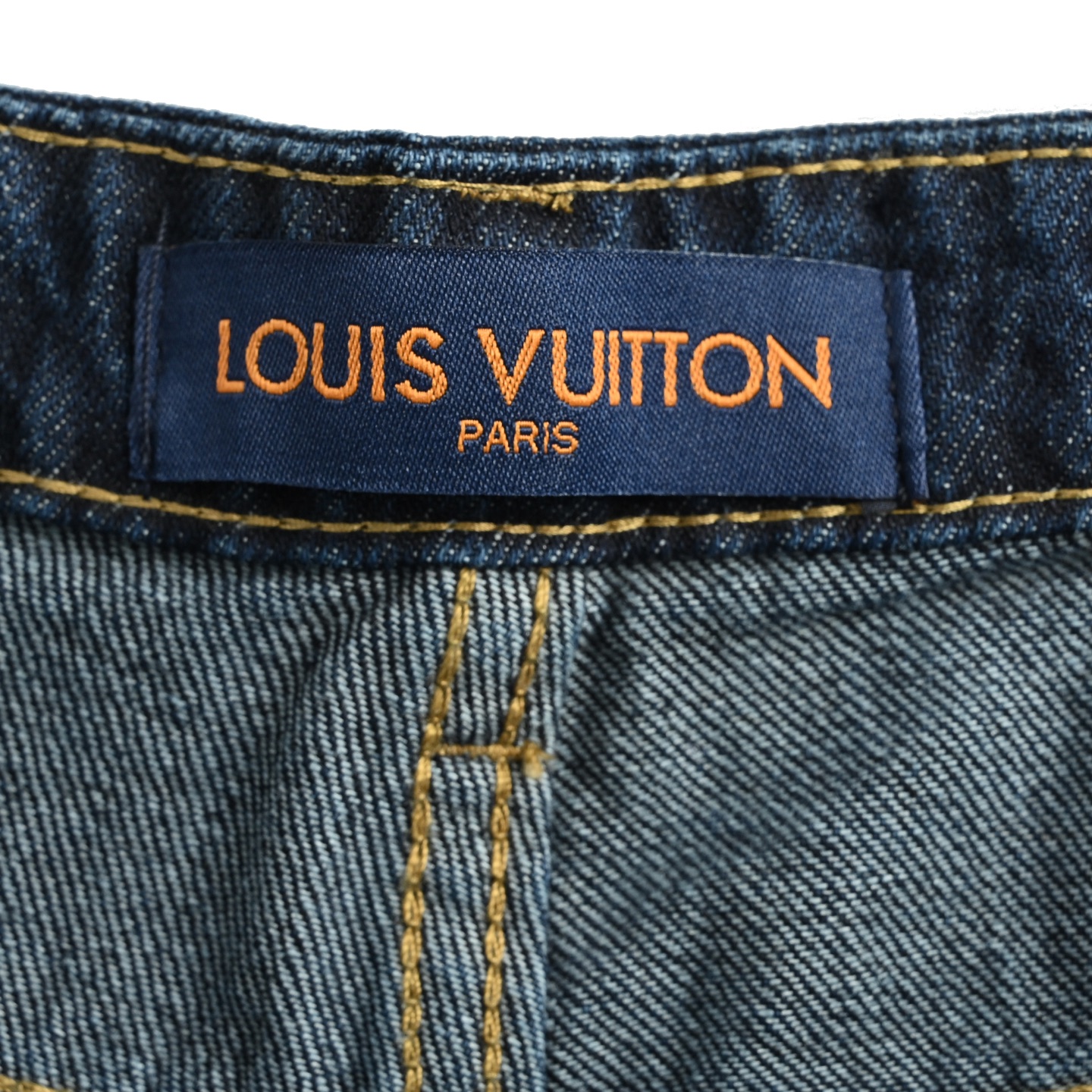 Louis Vuitton 25ss rope signature monogram embroidered denim shorts