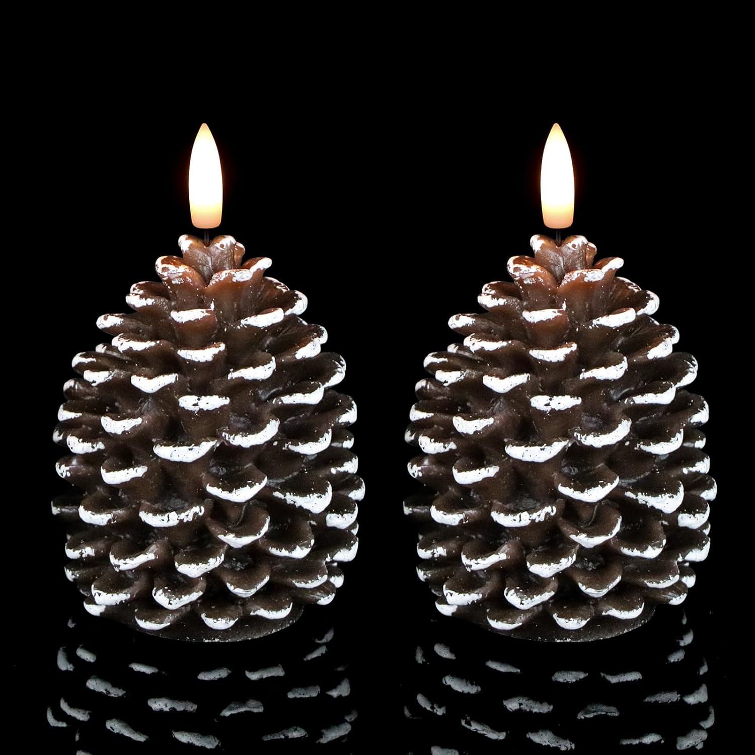 🎅2024 Christmas Promos🔥Flameless Pinecone Candles Battery Operated with 6 Hour Timer