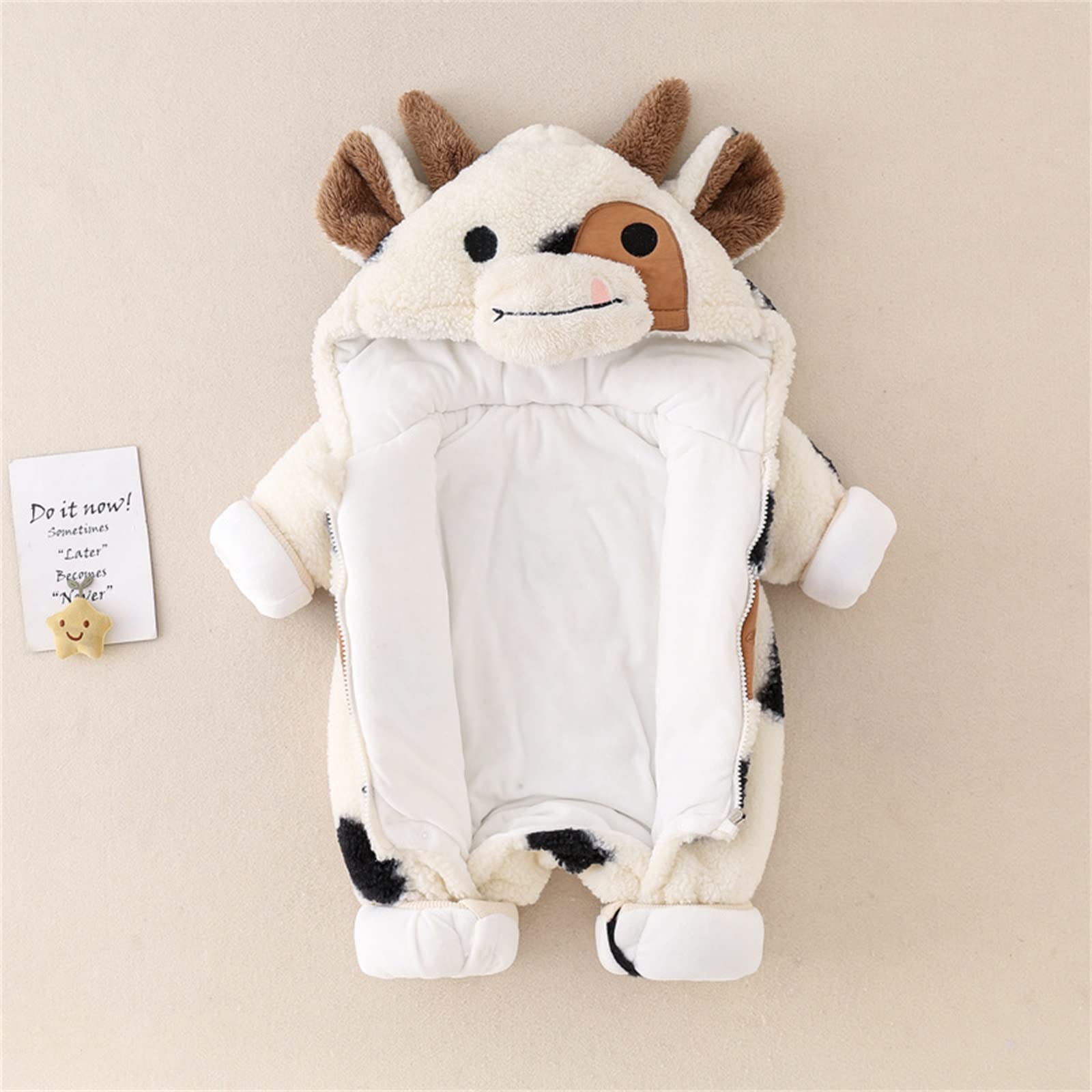 🐮 Little Moo Cozy Fleece Baby Snowsuit