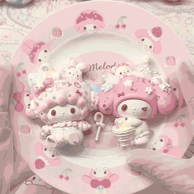 Kawaii Creamy Putty Sensory Toy - My Melody & Lamb Dual Pack, Non-Toxic Food Silicone Squeezer