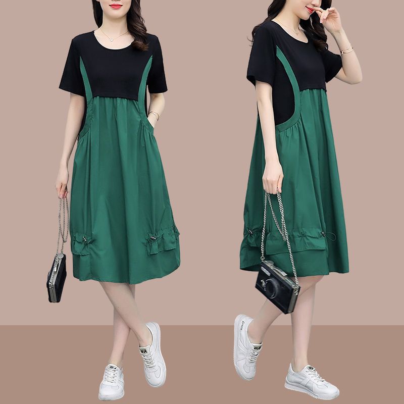 Waist-length a-line straps show thin dress