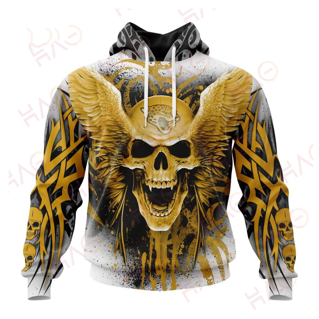 JACKSONVILLE JAGUARS 3D HOODIE SKULL ART