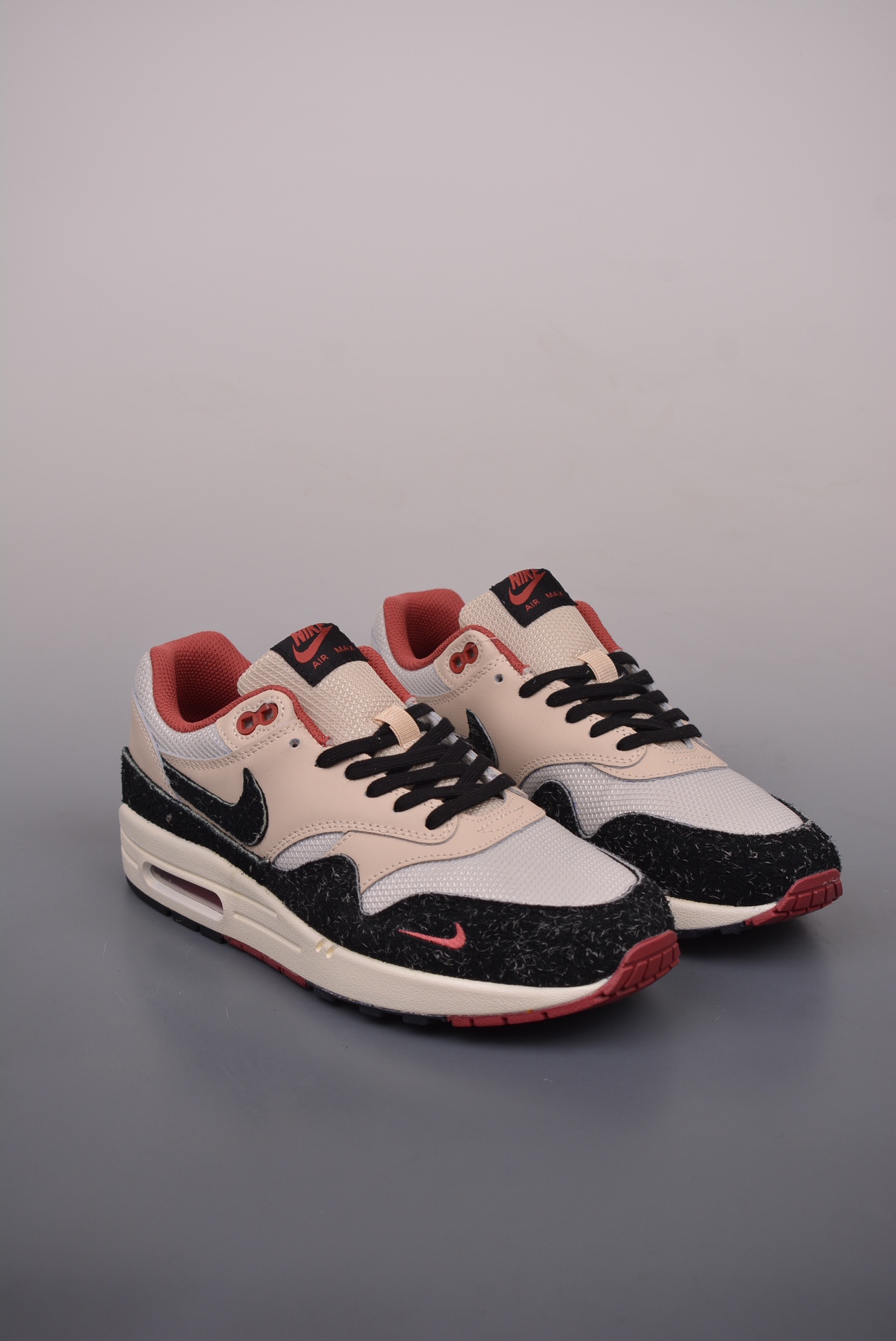 Nike Air Max 1Keep Rippin Stop Slippin 2.0 Black White Grey Embroidery FD5743-200