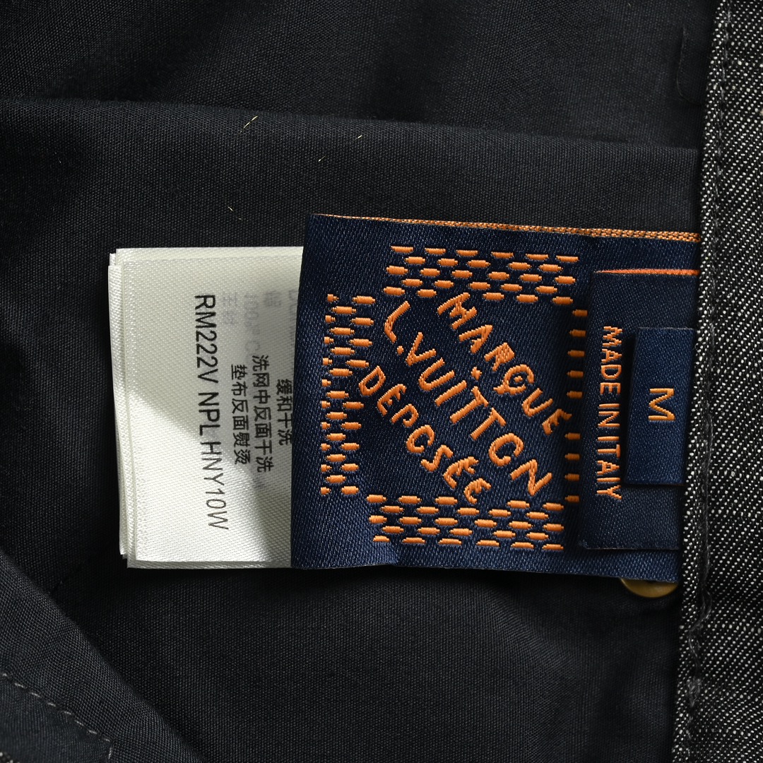 Louis Vuitton 24Fw gold thread embroidered monogram suit jeans