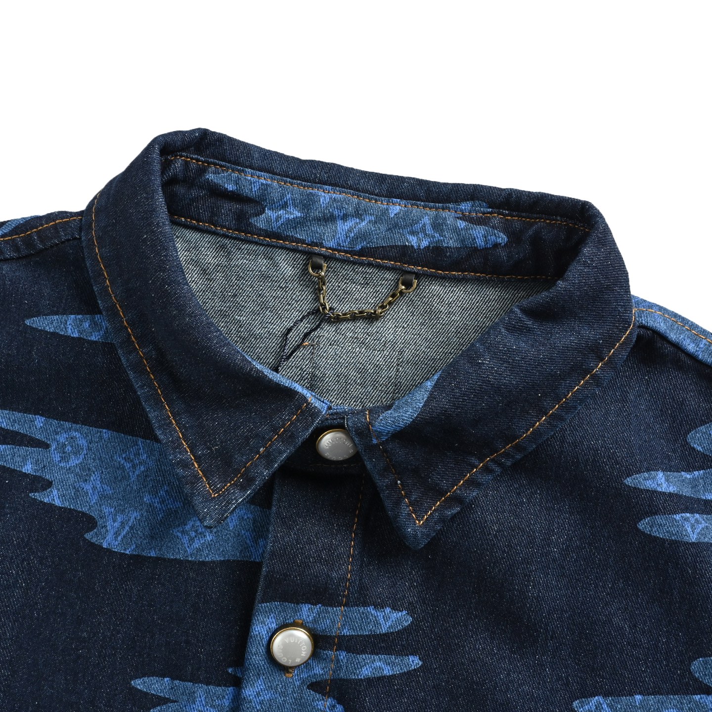 Louis Vuitton 25ss Cloud Sky Blue Denim Short Sleeve Shirt