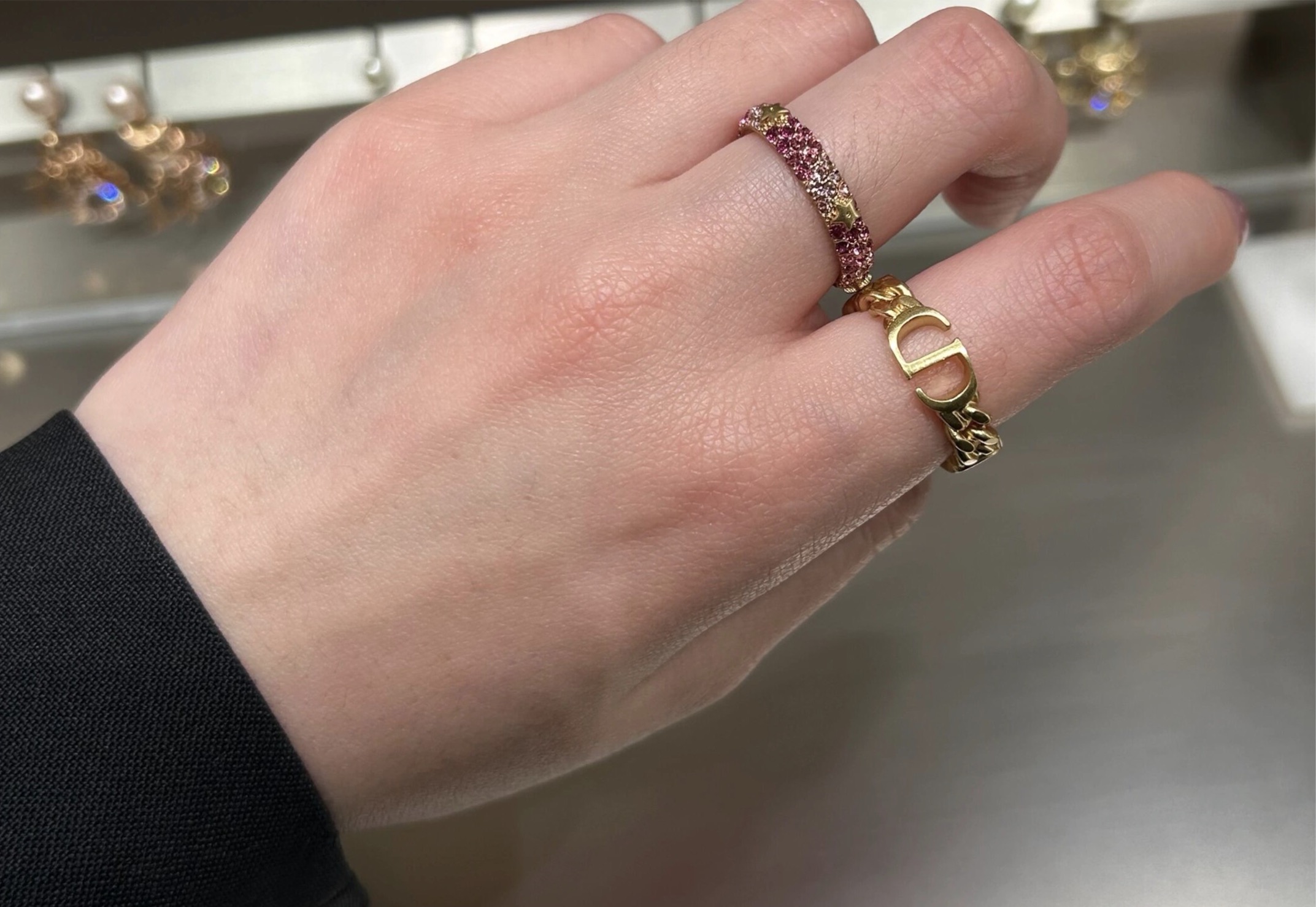 Dior two piece ring set