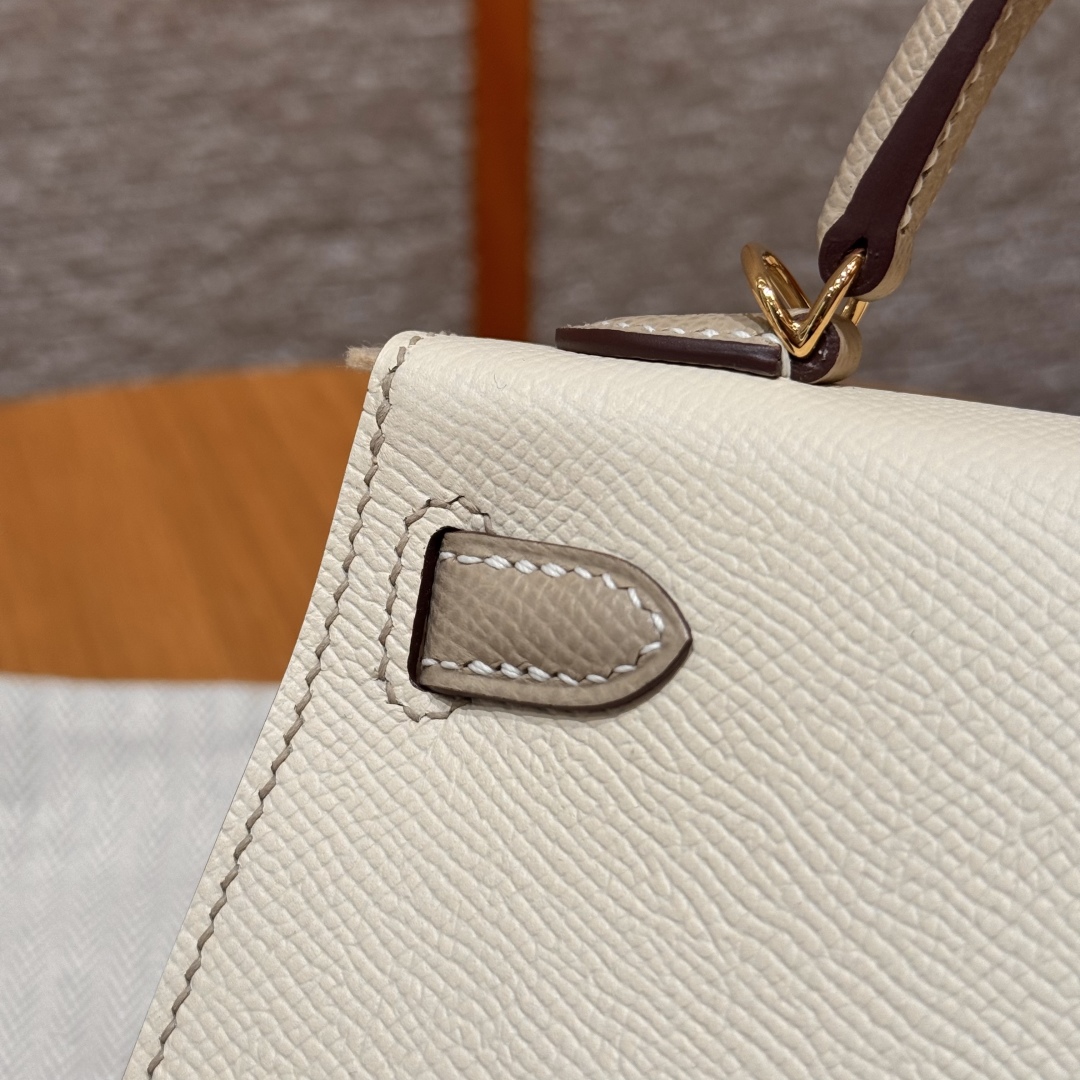 Hermes mini kelly 2 10CraieS2Trench handbag (handmade to order)