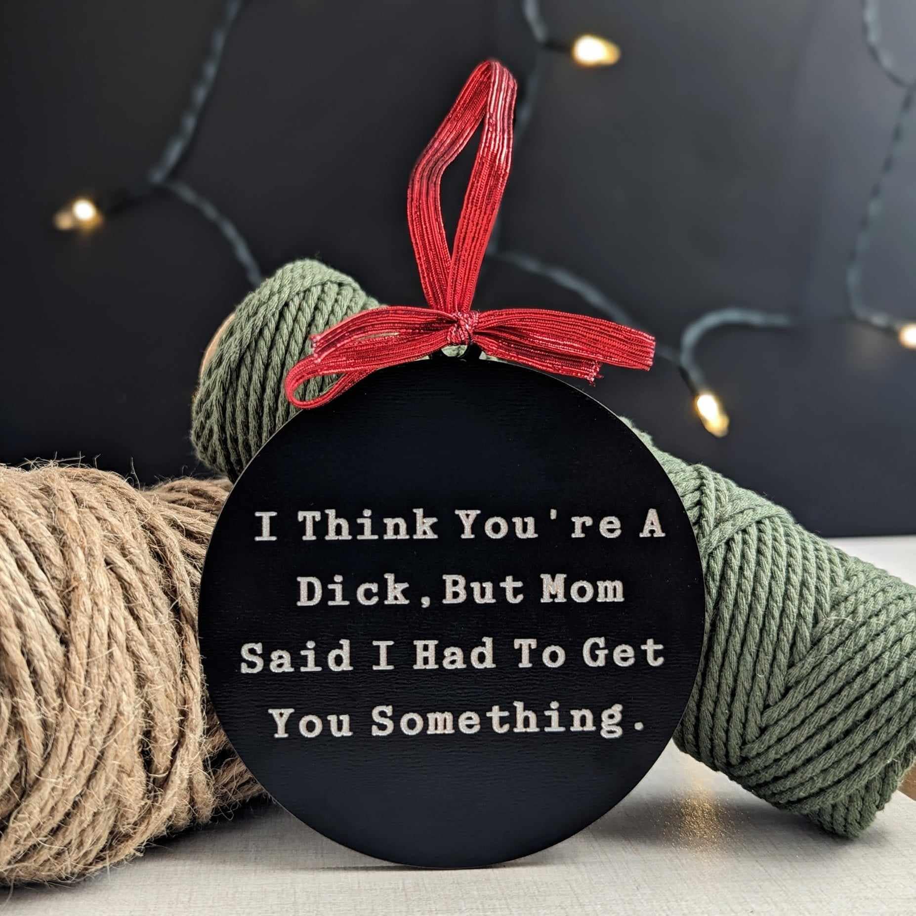 Dark Humor Sibling Christmas Ornament | Snarky Ornament