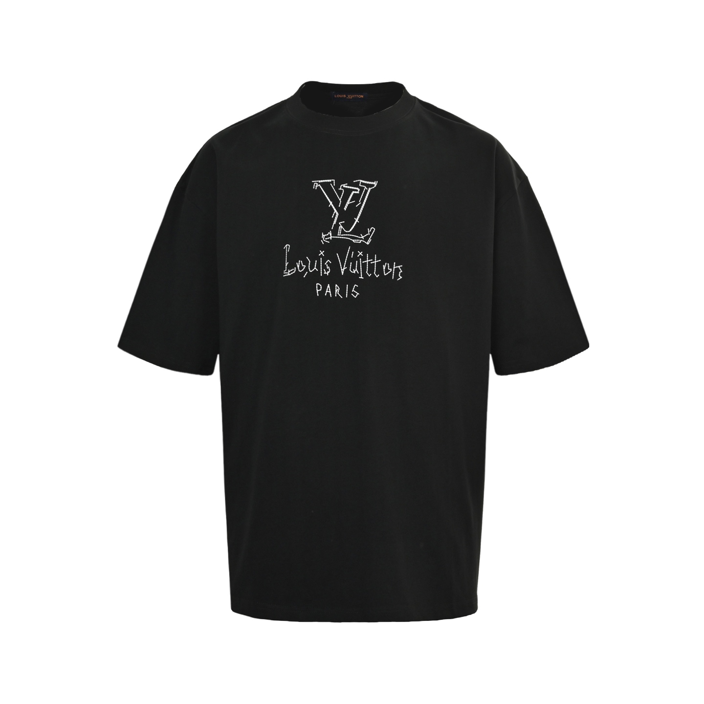 Louis Vuitton 25ss patchwork lettering short-sleeved shirt
