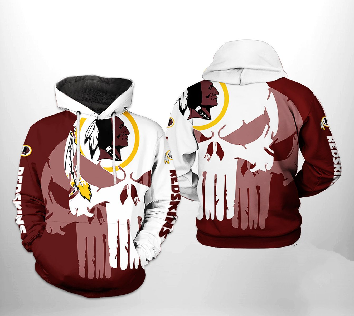 WASHINGTON 3D HOODIE SKULL1219