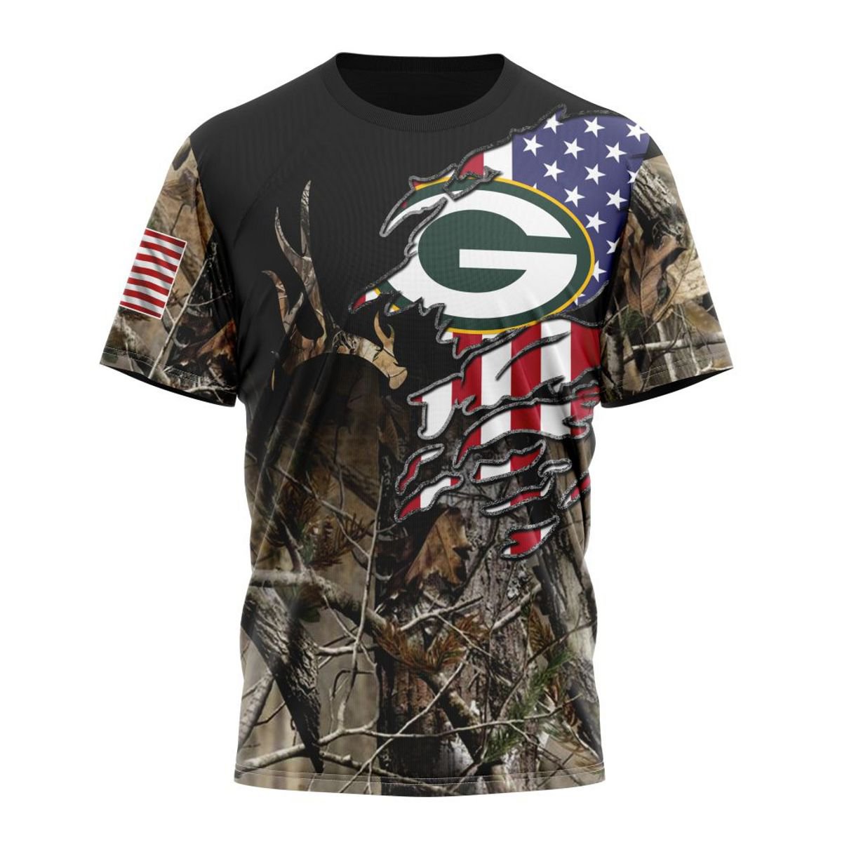 GREEN BAY PACKERS 3D HOODIE CAMO REALTREE HUNTING