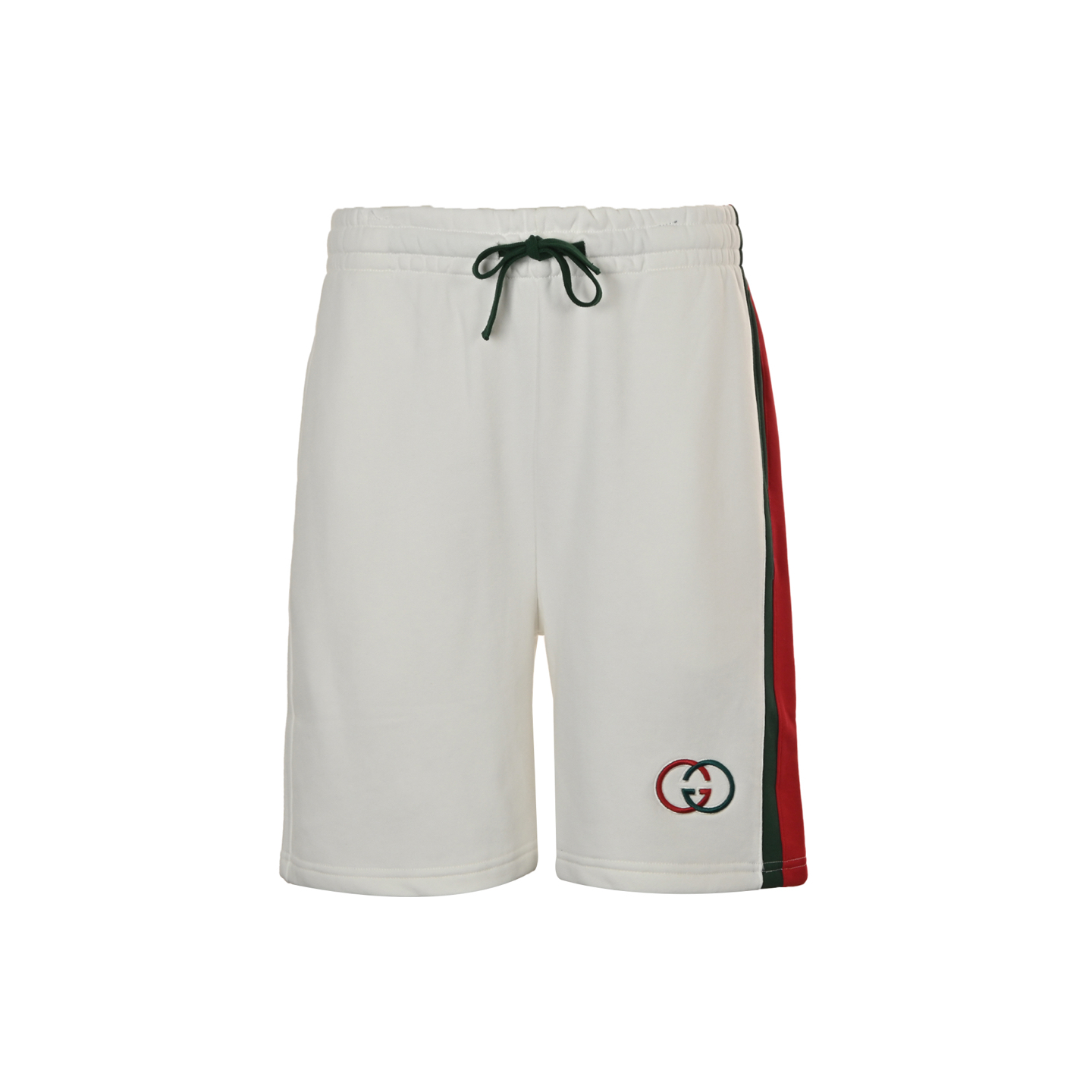 Gucci Side webbing double G embroidered lettering shorts