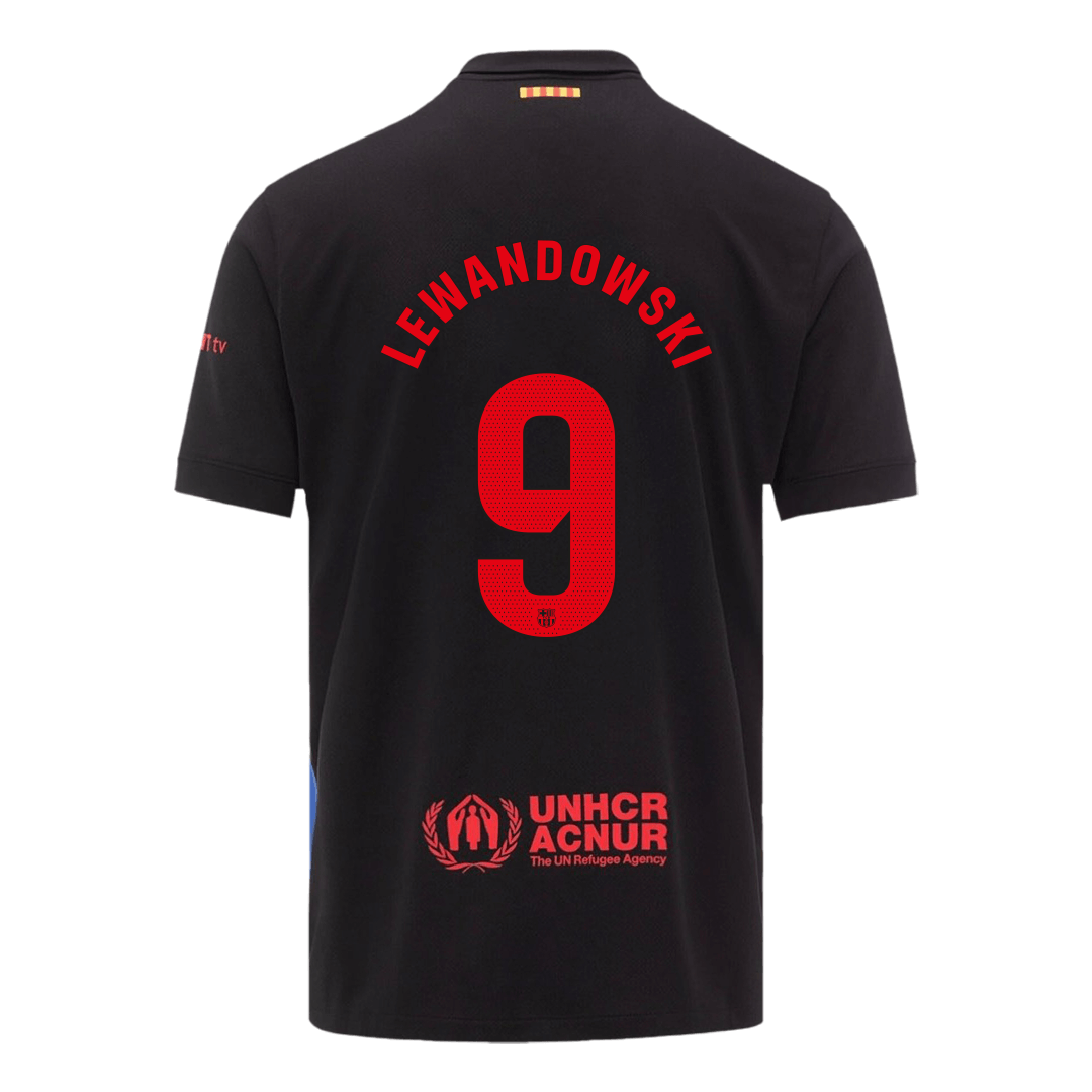 LEWANDOWSKI #9 Barcelona Away Custom Football Shirt 2024/25