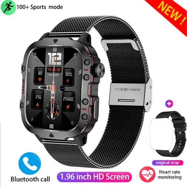 The new 1.96-inch HD Bluetooth calling smartwatch 420mah large capacity battery 100+ sports mode is suitable for Huawei Xiaomi