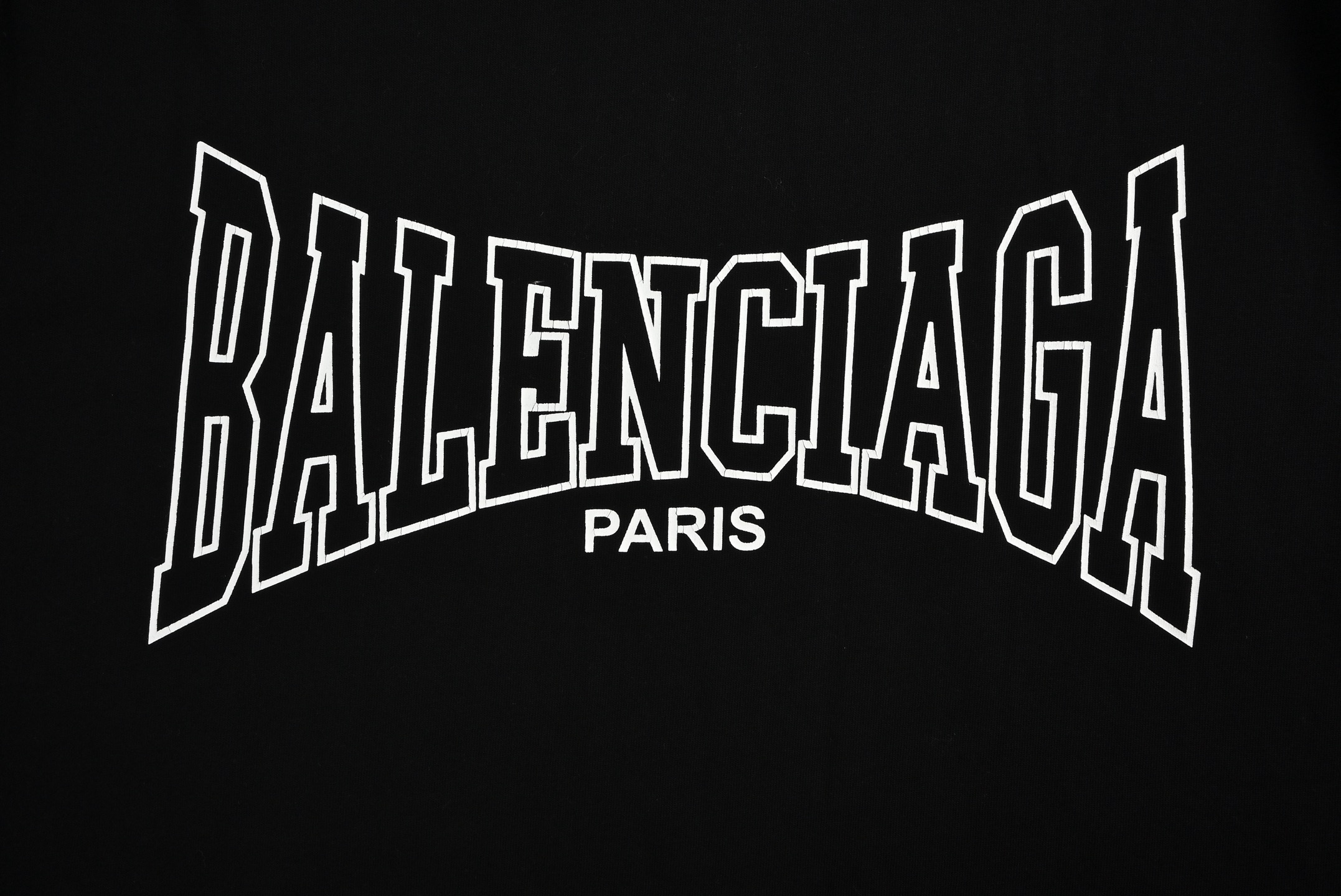 Balenciaga 24ss cracked Paris letters printed short sleeves