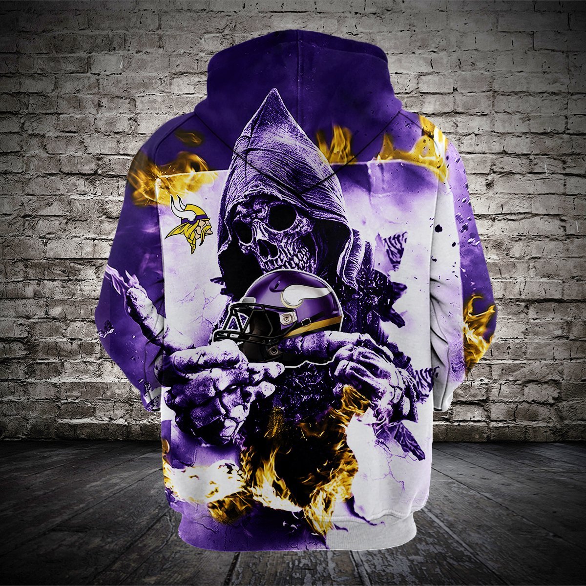 VIKINGS 3D HOODIE SKULL