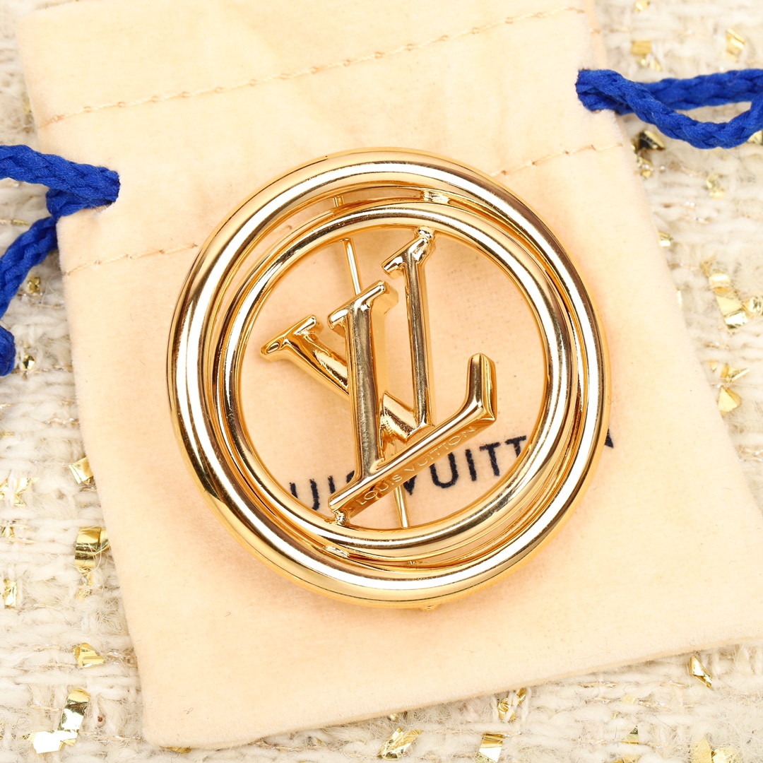 Louis Vuitton Letter Brooch
