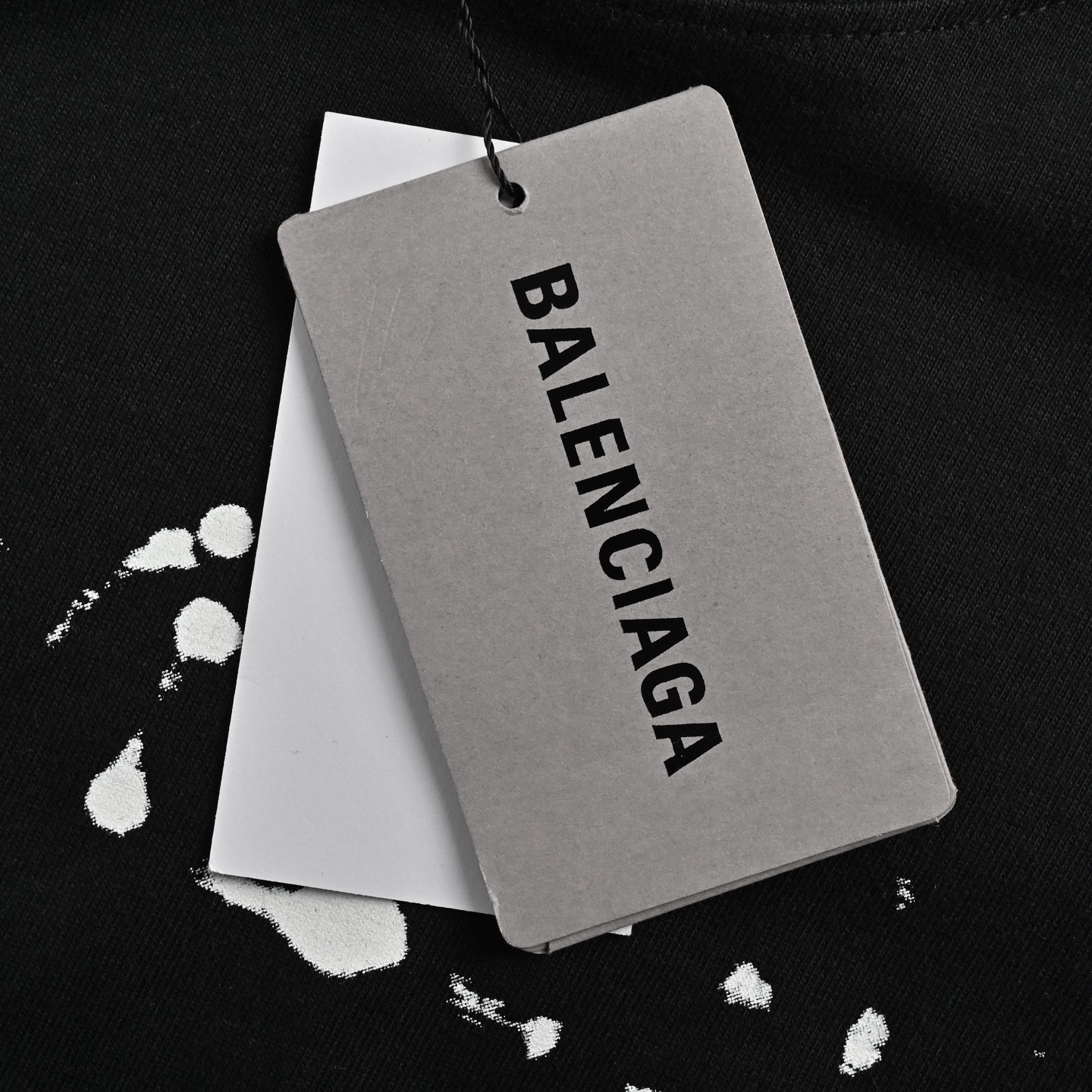 Balenciaga Blurred Letters Front and Back Printed Short Sleeves