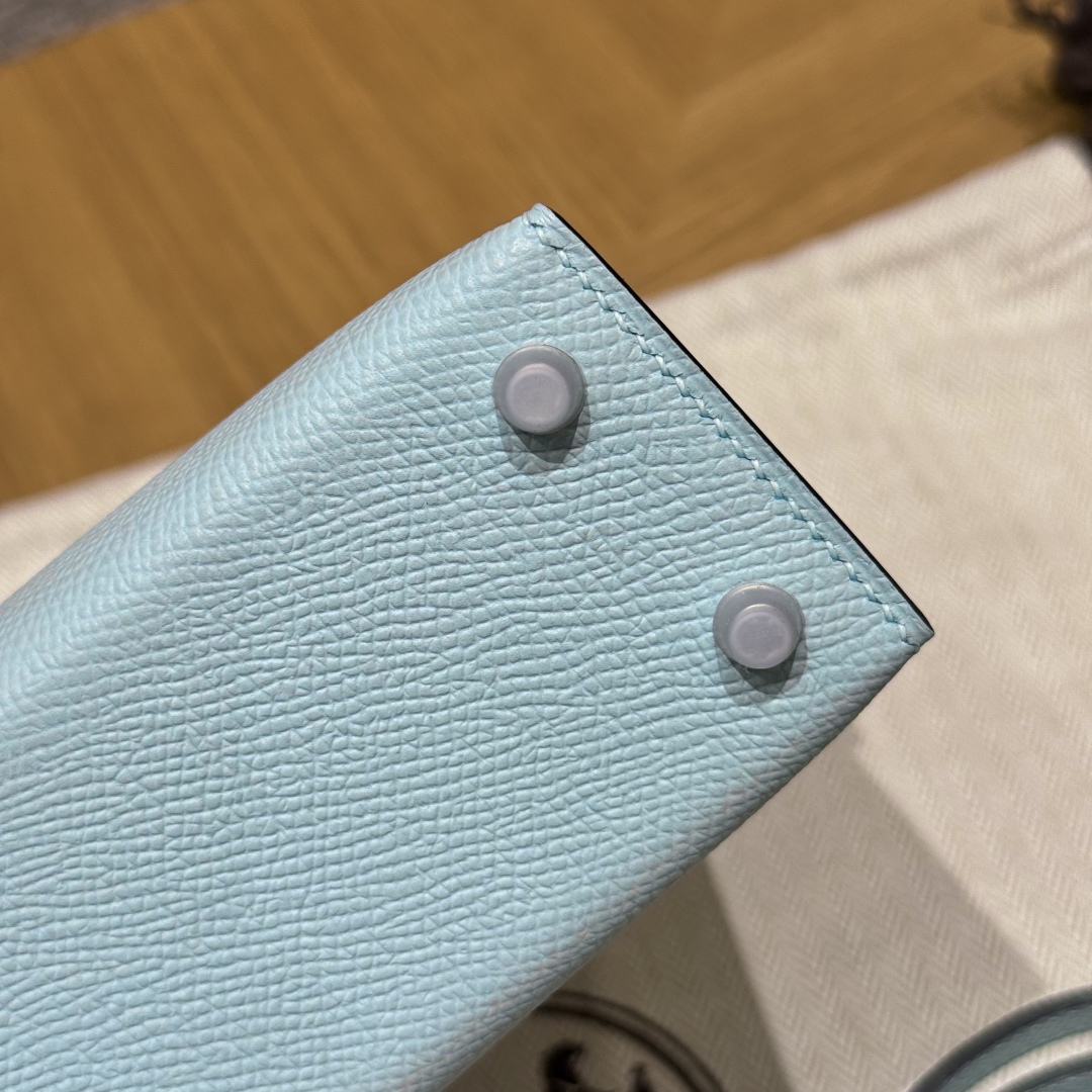 Hermes mini kelly U2Blue zephyr handbag (handmade to order)