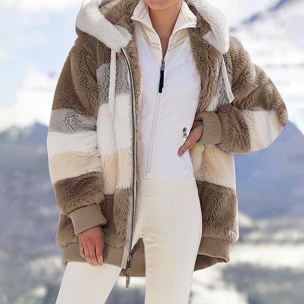 🔥LAST DAY 49% OFF🐑RCONTRASTING LAMB WOOL PADDED COAT🎁