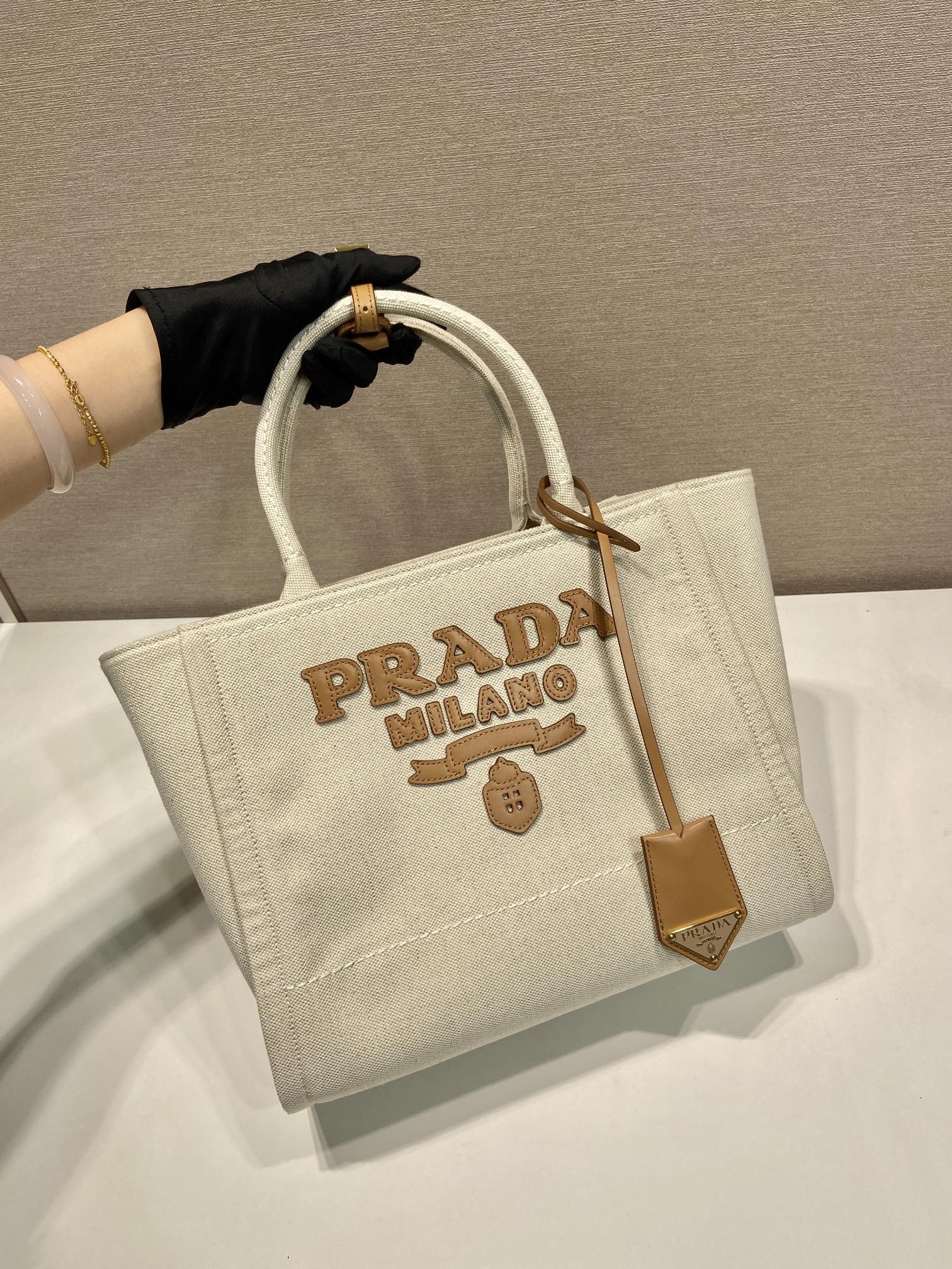 Prada Canvas Tote Bag 1BG474