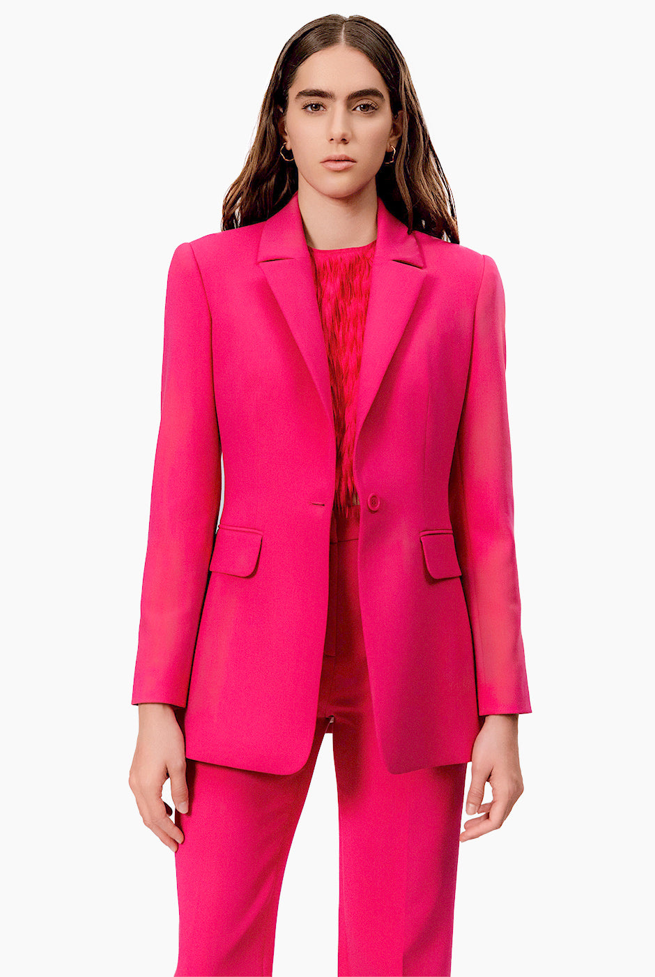 Saco fucsia de cruce sencillo