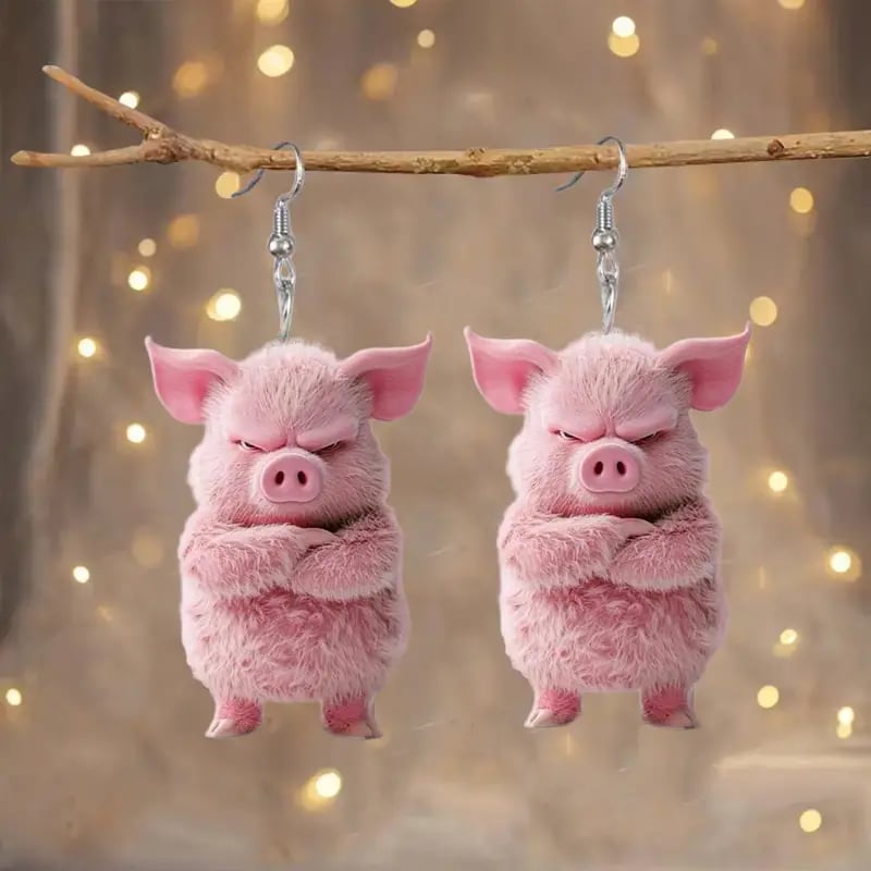 🐷Adorable Pink Pig Earrings