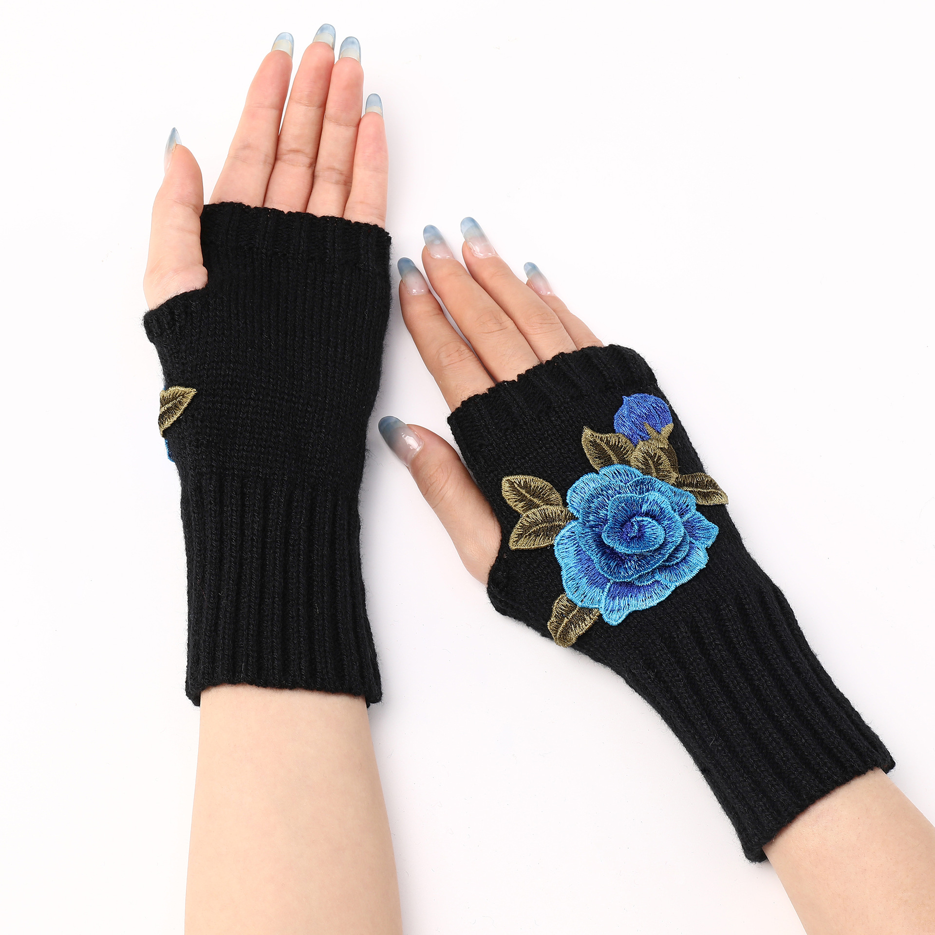 🎄Early Christmas Sale 49% OFF🌸Vintage Floral Embroidered Knitted Gloves✨Buy 3 Get 10% OFF & Free Shipping