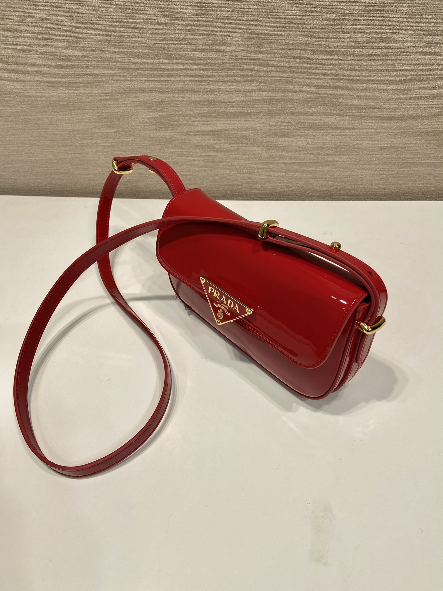 Prada Patent Leather Shoulder Bag 1BD339