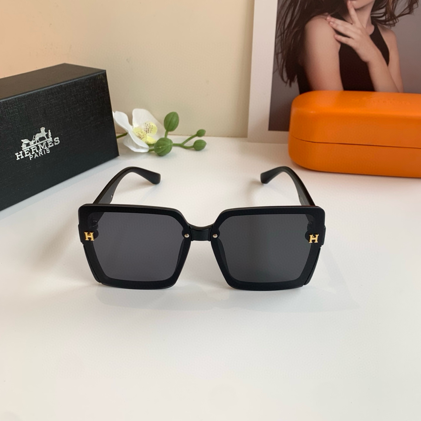 Hermes Square Frame Sunglasses