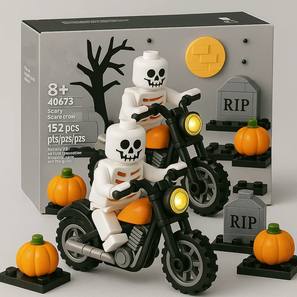 Halloween style fantasy building blocks