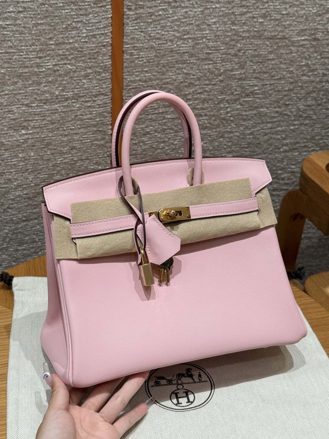 Hermes Birkin 3QRose Sakura Handbag (Handmade to Order)