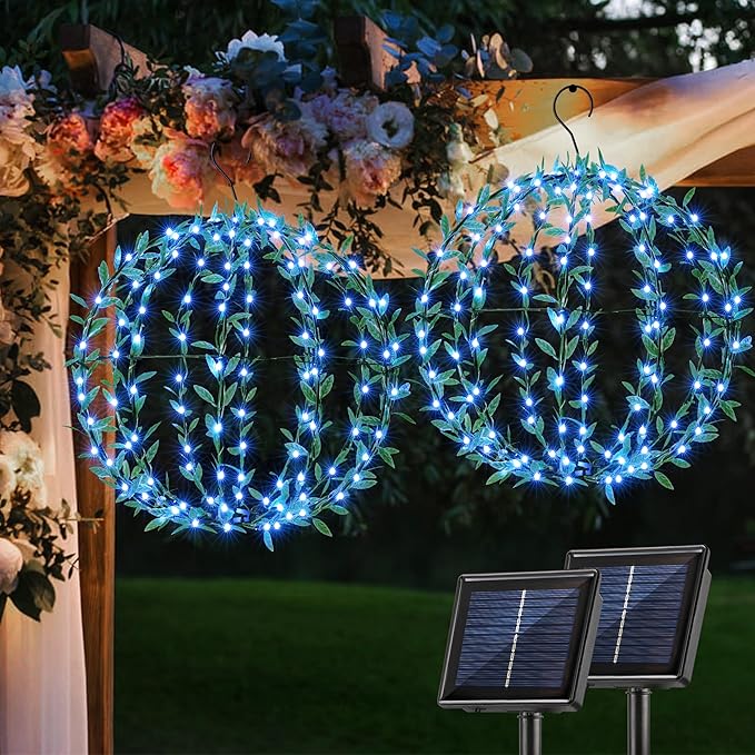 🔥On Sale🔥Hanging Iron Sphere Lights with Artificial Greenery