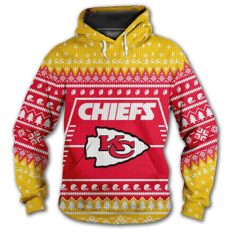 KANSAS CITY CHIEFS 3D CHRISTMAS HOODIE ABC02