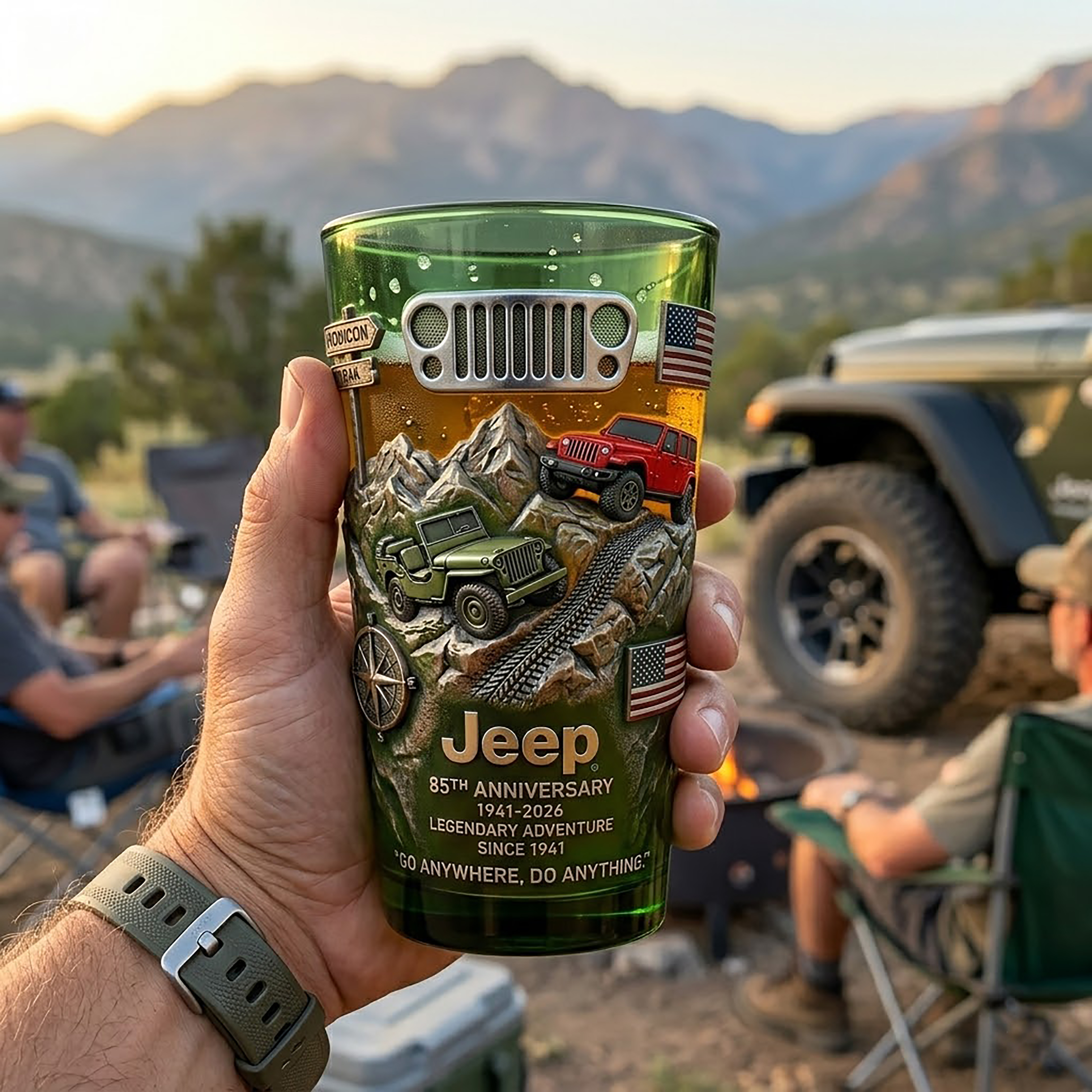 🚙Jeep 85th Anniversary Limited Edition Glass🌄