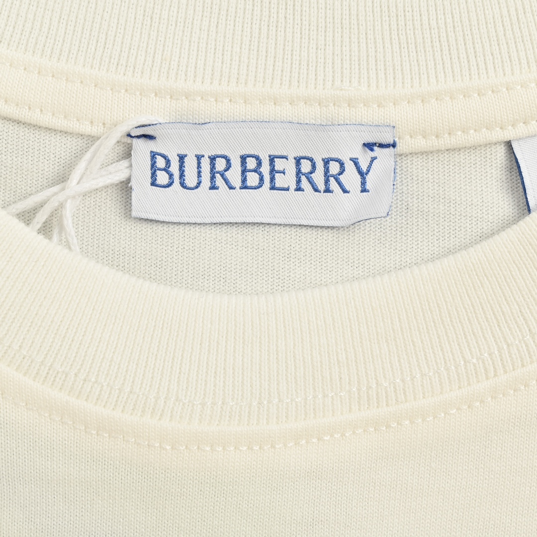 Burberry 24ss flocked fox print short sleeves