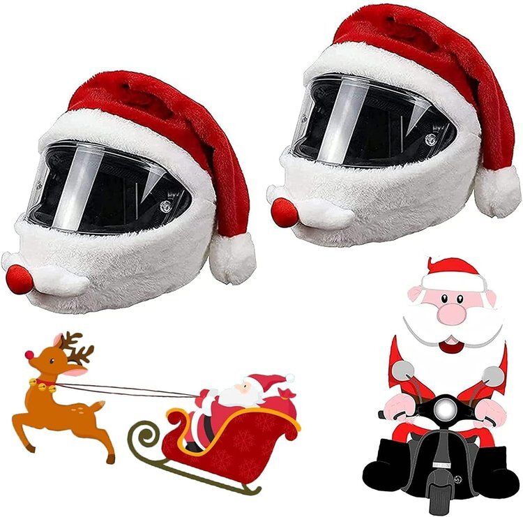 2021 Christmas Santa Claus Helmet Cover