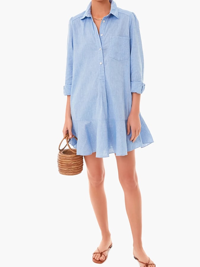 Women's Loose Solid Color Patchwork Dress