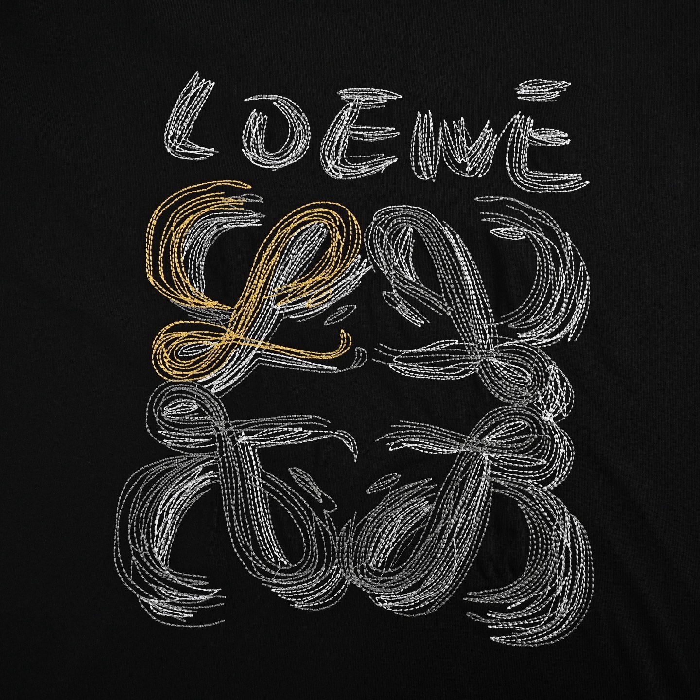 Loewe 25ss line embroidered logo short sleeve