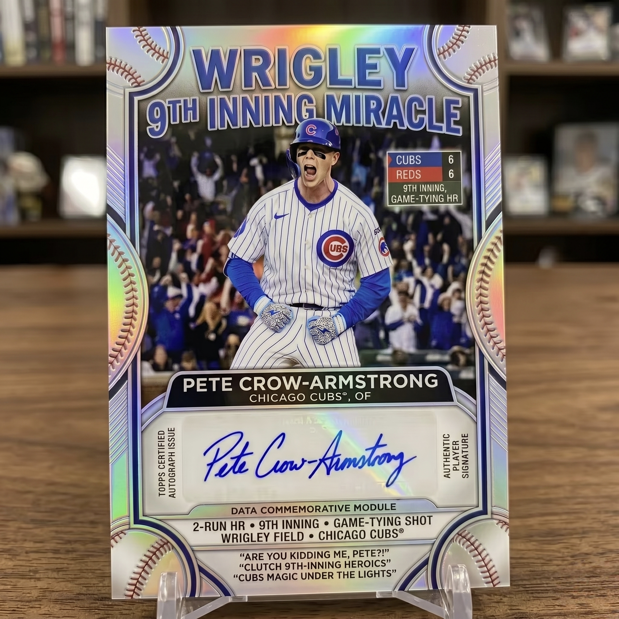 Wrigley 9th Inning Miracle – Pete Crow-Armstrong Autographed Commemorative Card