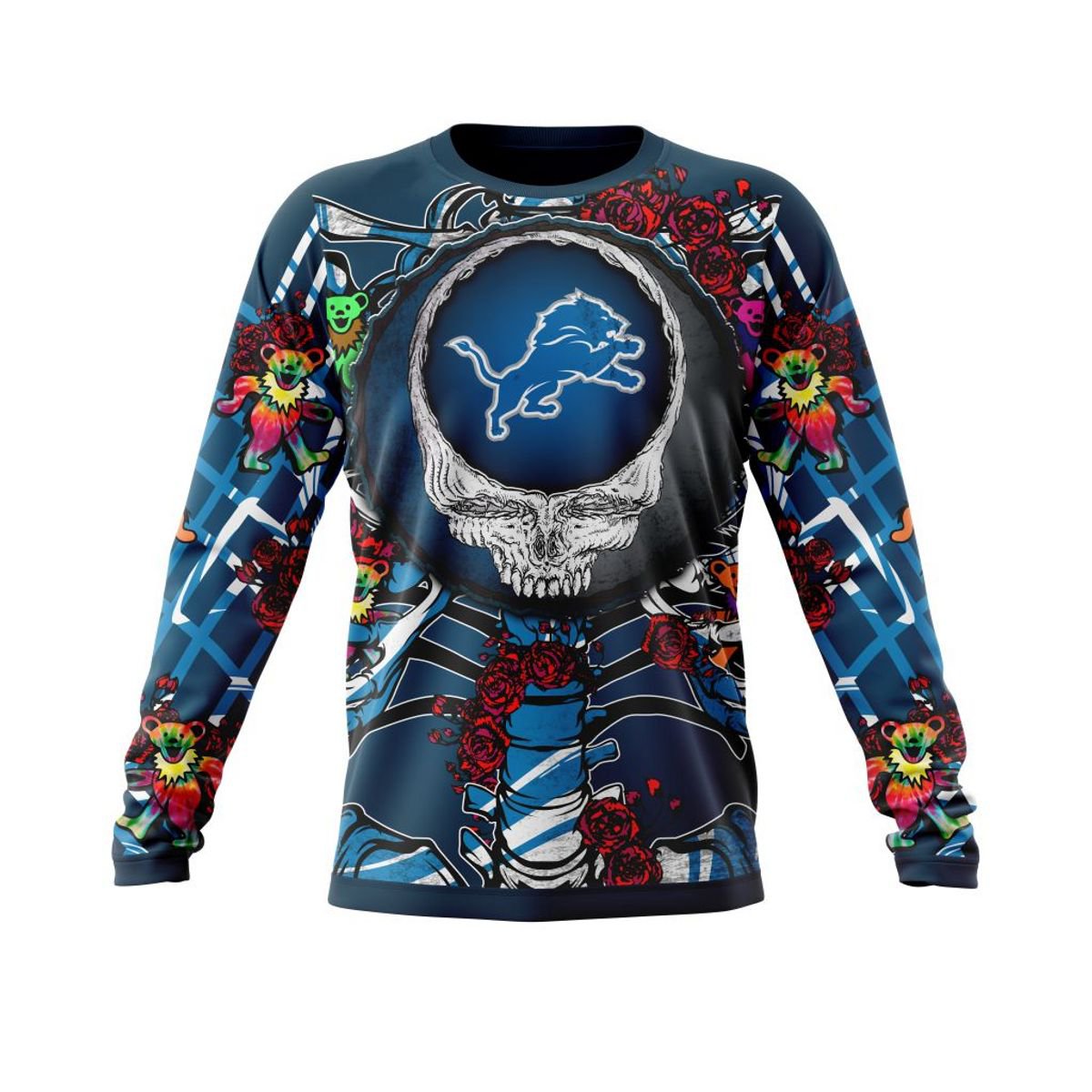 DETROIT LIONS 3D HOODIE MIX GRATEFUL DEAD