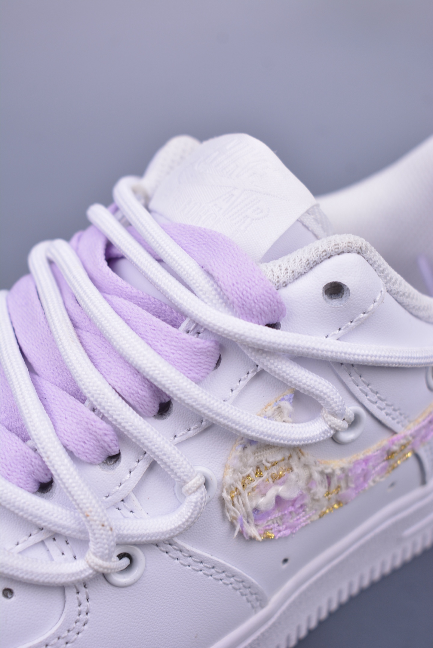 OFF WHITE x Nike Air Force 1'07 Low Sneakers White and Purple Chanel Style DH9999-556