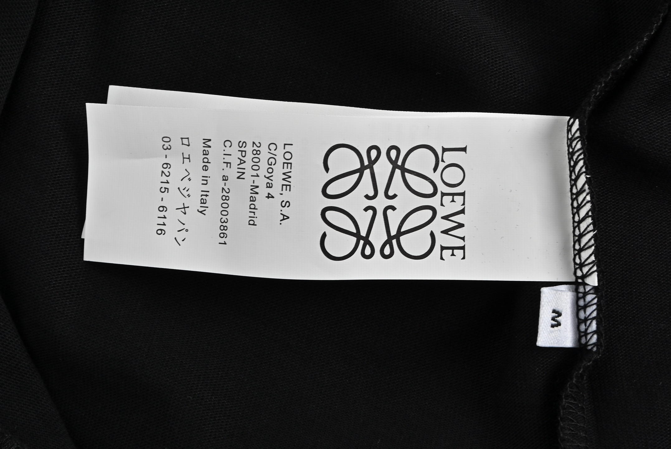 Loewe 25ss contrast logo embroidered short sleeve