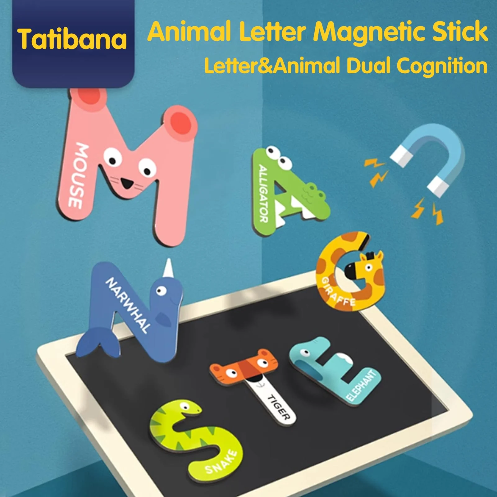 👍Last Day Promotion 50% OFF 💥 Animal-shaped Magnetic Alphabet ✨ BUY 2 FREE SHIPPING