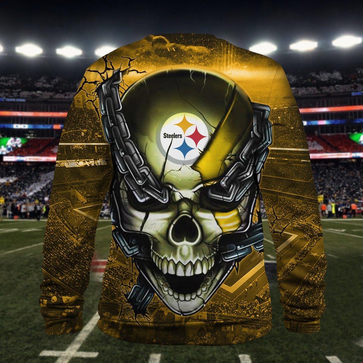 STEELERS HOODIE VIP27 SKULL